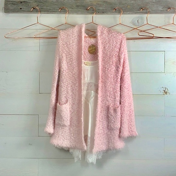 Beary Popular Super Soft Pink Cardigan - Picture 2 of 4